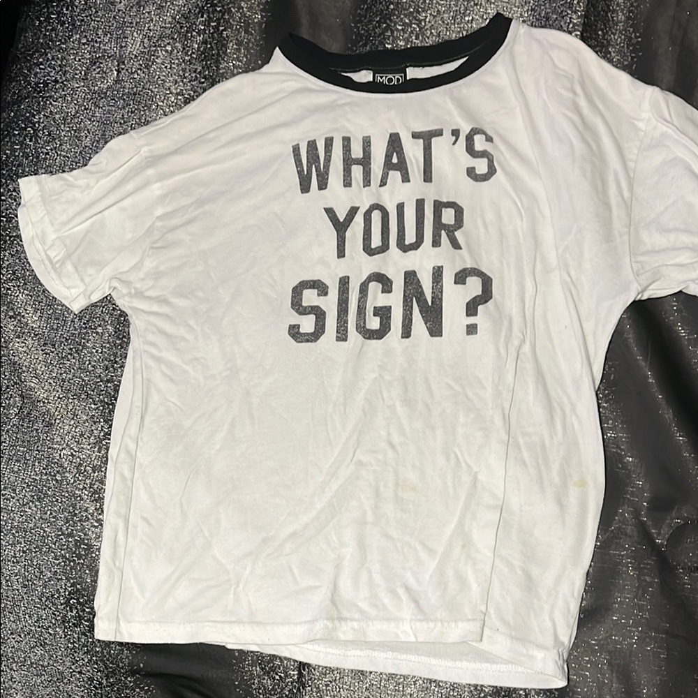 Modern Lux White Tee with Black Graphic